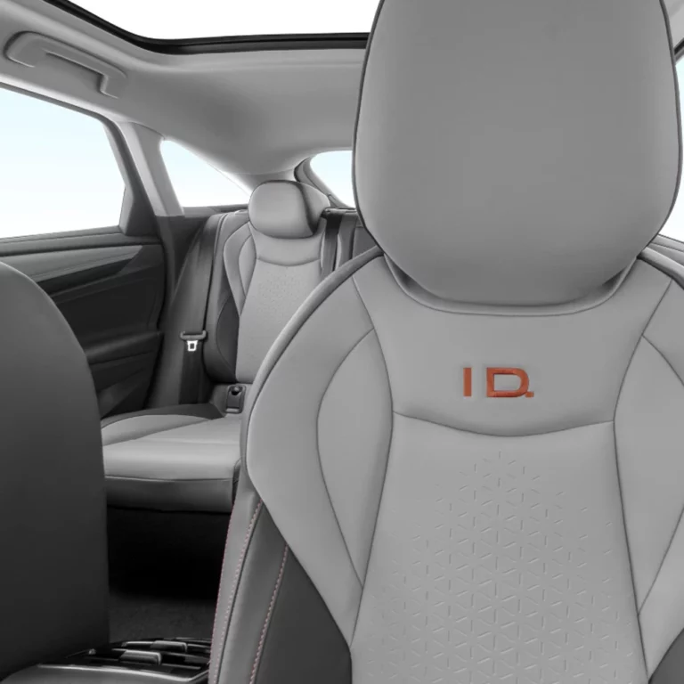 Volkswagen ID.7 from driver seat to back seats view